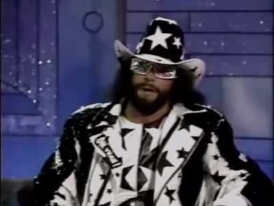 Macho Man Randy Savage with possibly the best answer to ‘Do you cry?'