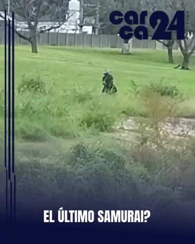 Misterio en Carcarañá por la aparición de un samurái