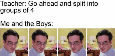 "but not you four"