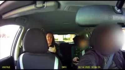 Entitled karen loses it when driver will not wait 15 minutes for Her