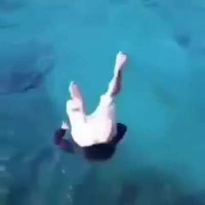 man makes cool jump