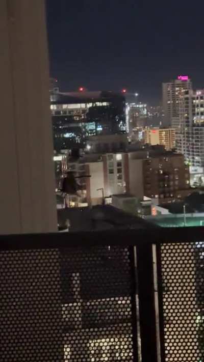 Tons of military helicopters flying right under my balcony with lights off in downtown San Diego. Found out it&rsquo;s a military drill but I&rsquo;d be lying if I said I wasn&rsquo;t scared to death at first lol