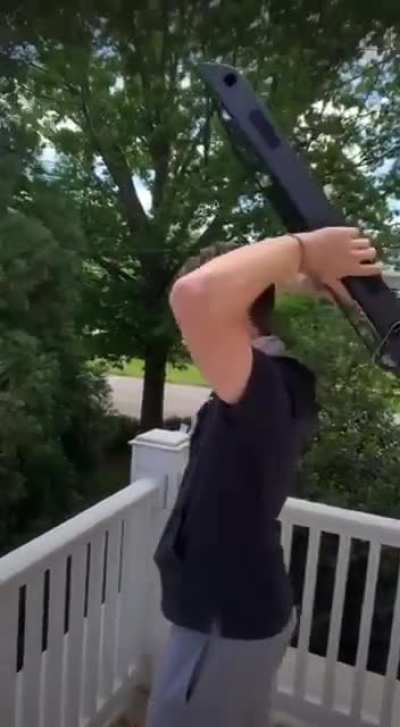 to destroy a TV