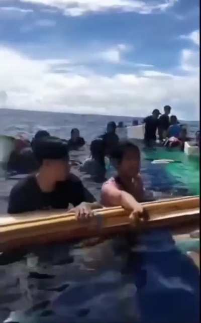 Their boat drowned, they just chilling and joking