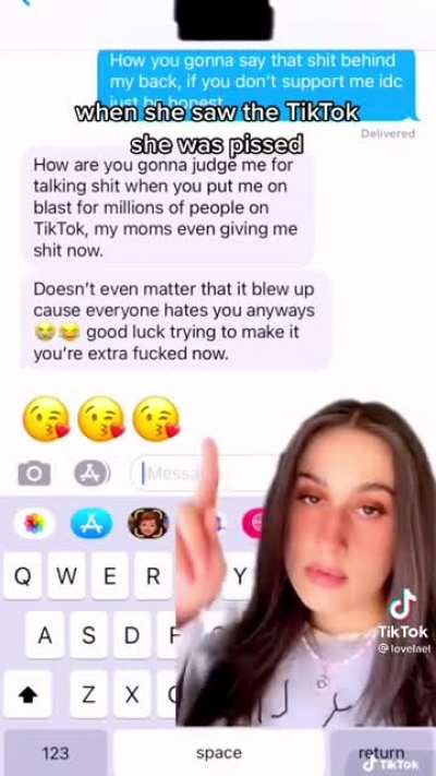 Being petty and guilt tripping for fame on tiktok