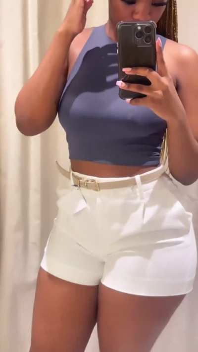 Amahle in shorts