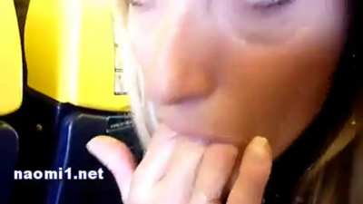 Airplane handjob