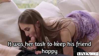 Keeping his friend busy