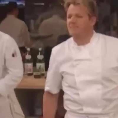 Professional chef in action