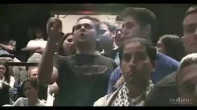 Jewish academic Norman Finkelstein in 2011 at campus lecture: "If you had any heart in you, you'd be crying for the Palestinians."
