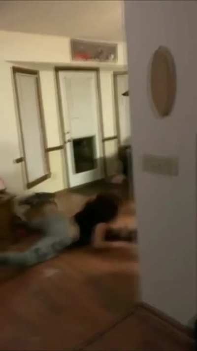 Slid on her opp