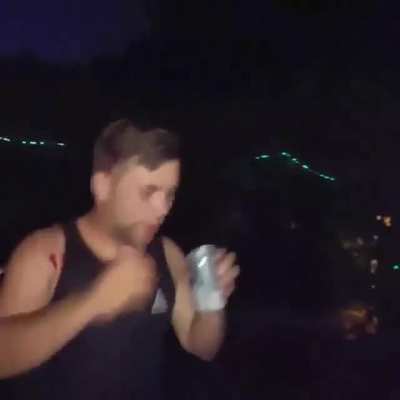 Smashing a bottle on your head to look cool