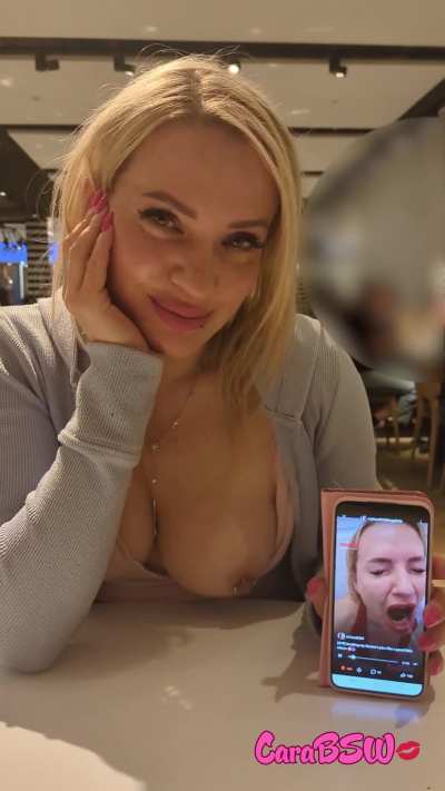 [48F OC] Just me embracing being a piss drinking slut in public 🥰