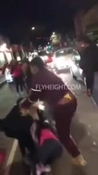 Some Chicks Get Pulled Out Of A Car &amp;amp; Jumped In The Middle O