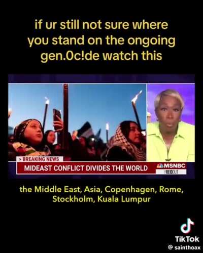 Even Joy Reid is to the left of Biden on Gaza. 
