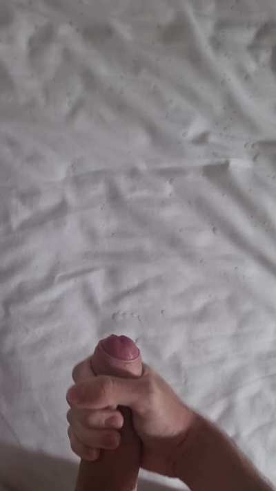 Spraying all over my bed. Could I cover you in cum next?