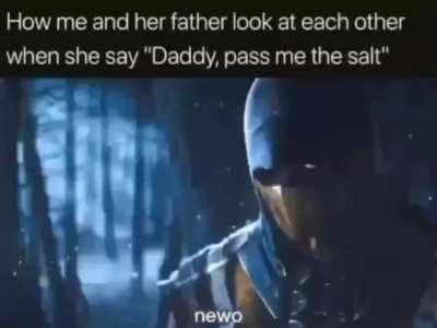 Her brother passed the salt first