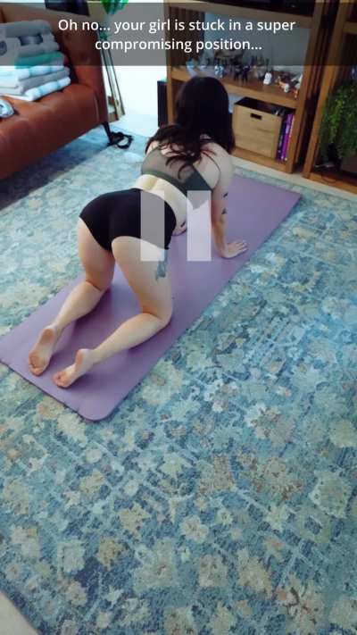 Pausing your girlfriend in a compromising position.