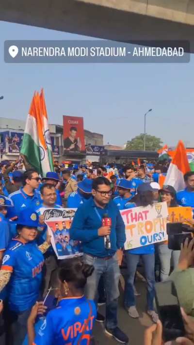 Madness at Narendra Modi Stadium for World Cup final. - Cricket is a religion in India