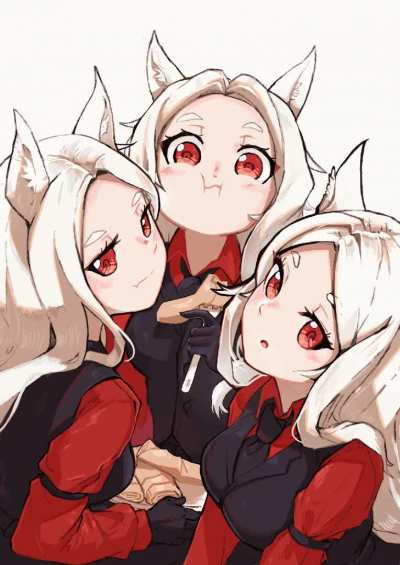 Adorable Cerberus eating pancakes (Animated GIF)