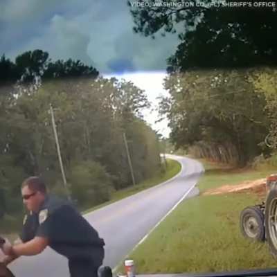 He completely ate the road