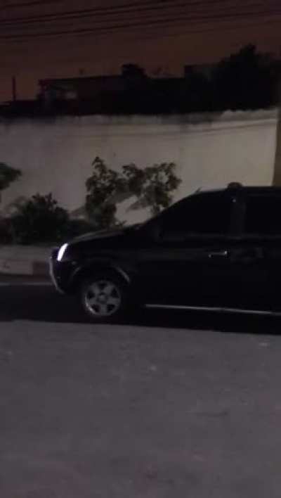 "Watch and learn how to drift" he says.