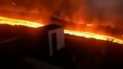 La Palma island River of lava.