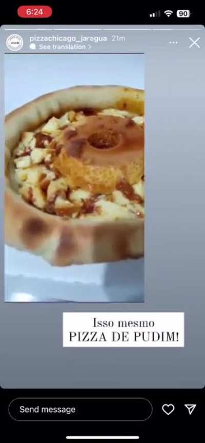 Pudding pizza - guess which country