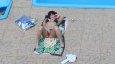 This Woman Is Caught Touching Herself In The Public Pool