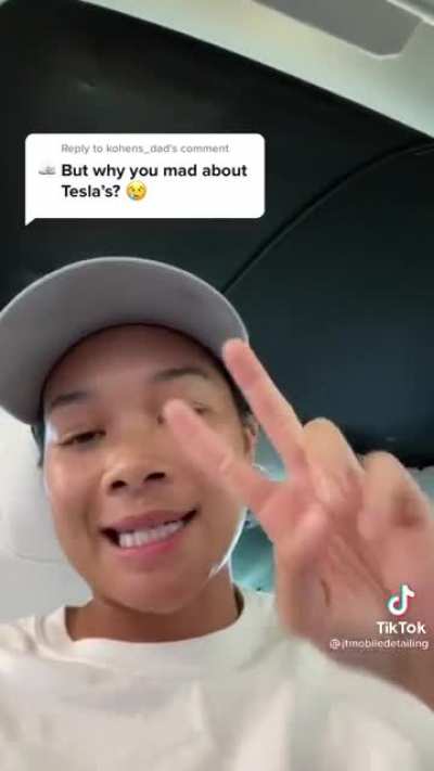 Car expert pointing out flaws in Tesla car body design