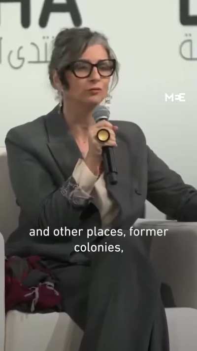 Francesca Albanese talks at Doha Forum, saying new ceasefire used by Israel in ethnic cleansing of Palestine and suppress Palestinians&rsquo; right to self-determination in &ldquo;wake up call&rdquo; for young people met with &ldquo;batons by police, criminalization by governmen