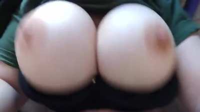 Boobs in your face.