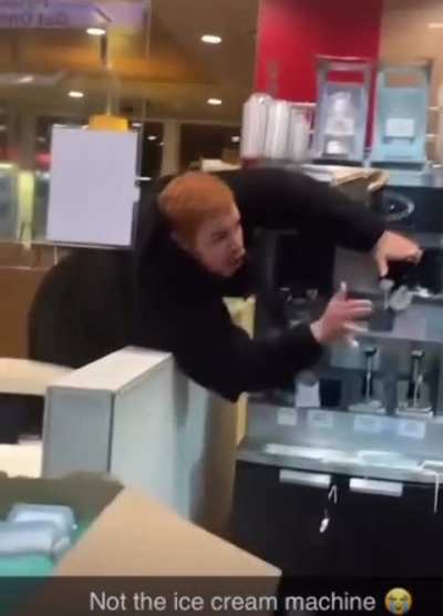 Old mate wasn&rsquo;t happy that their &ldquo;ice cream machine was down&rdquo;