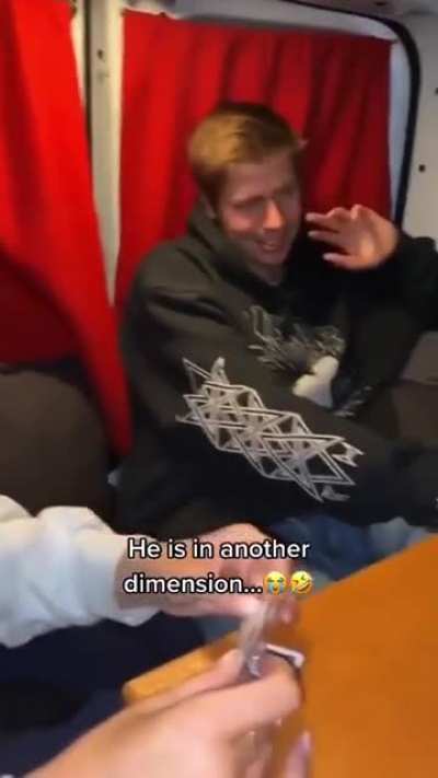He is in another dimension! 💀
