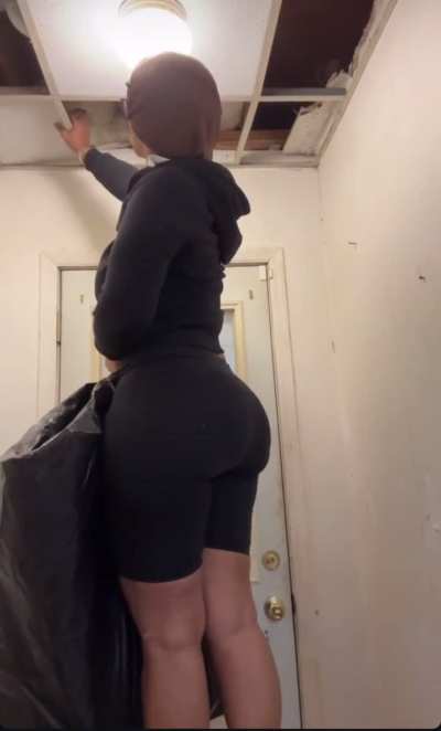 She working hard.