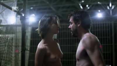 Bianca Comparato (of Netflix's 3%) seducing her teacher with her nice tits in brazilian series A Menina Sem Qualidades (2013)