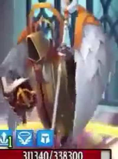 Uriel having the time of his life