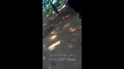 Underground Guerrilla Force - Okpo attacked a Tatmadaw army/militia checkpoint in Gyobingauk Township, Bago Region, Myanmar (Burma). November 23rd.