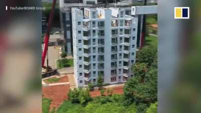 10-storey residential building constructed in 1 day in China