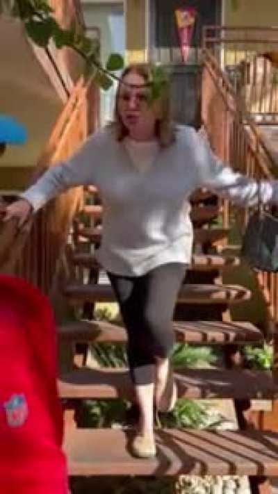 Karen wanted to do a water shutoff without following the rules, begins to harass, and prevents HOA member from entering his home.