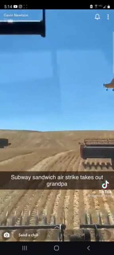 Throwing a subway out of a plane for lunch