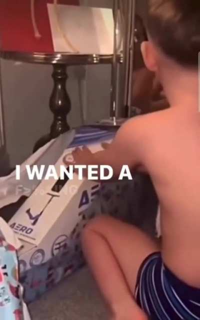 Kid just lost his Christmas spirit