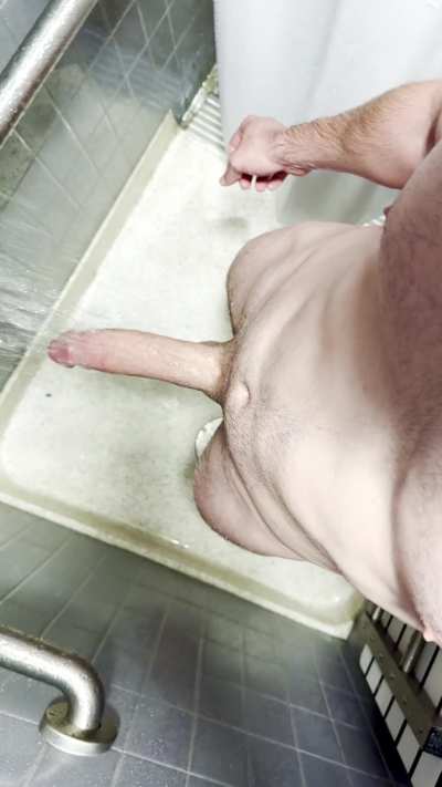 Gag on it in the gym shower