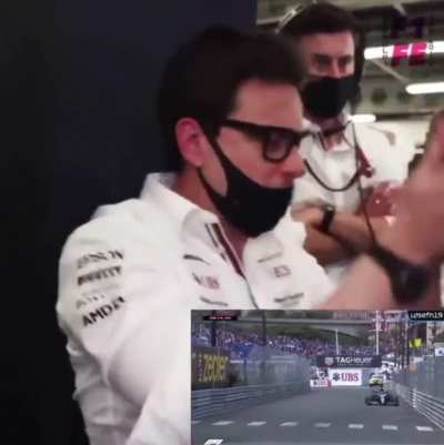 Toto Wolff watches the Monaco GP