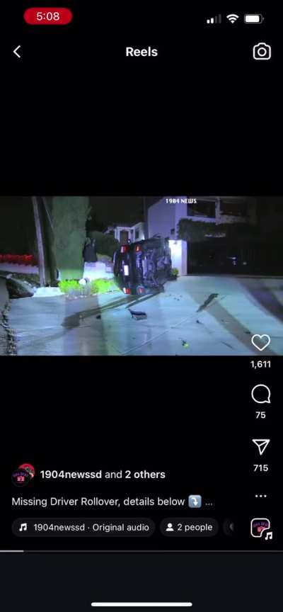 Any of you get in a rollover crash last night in San Diego? You left your bluetooth connected lol