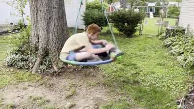 Trying out the new Leaf Blower
