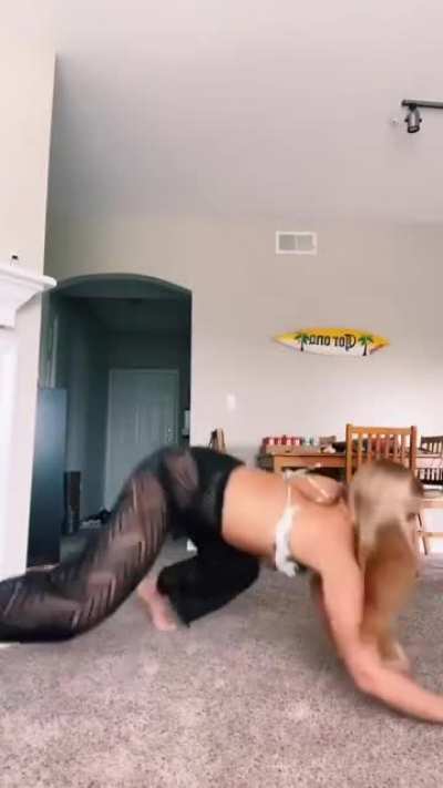 See through flare pants WAP dance