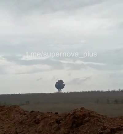 Video of the Su-25 shot down yesterday, from another angle