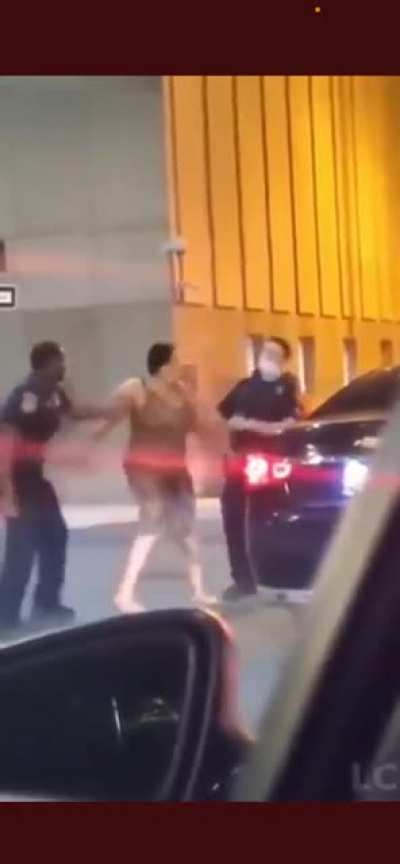 A woman trying a 👮&zwj;♀️ with ufc commentator 😂