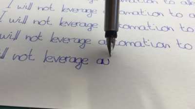 Pi based Pen Plotter I refined for years working with Handwriting algorithms